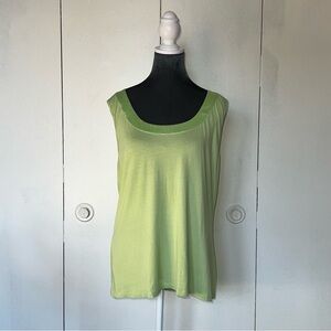 NWT Grace Dane Lewis Green Sleeveless Top Size XL